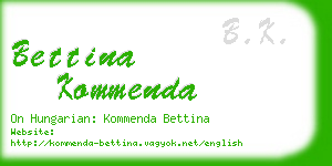 bettina kommenda business card